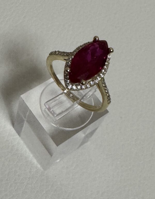 RINGS Almendra 10 k Zirconia Size 7 Weight 3.21 gr - Image 3