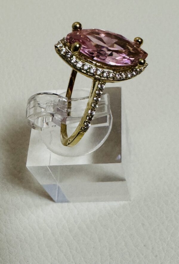 RINGS Almendra 10 k Zirconia Size 7 Weight 3.47 gr - Image 2
