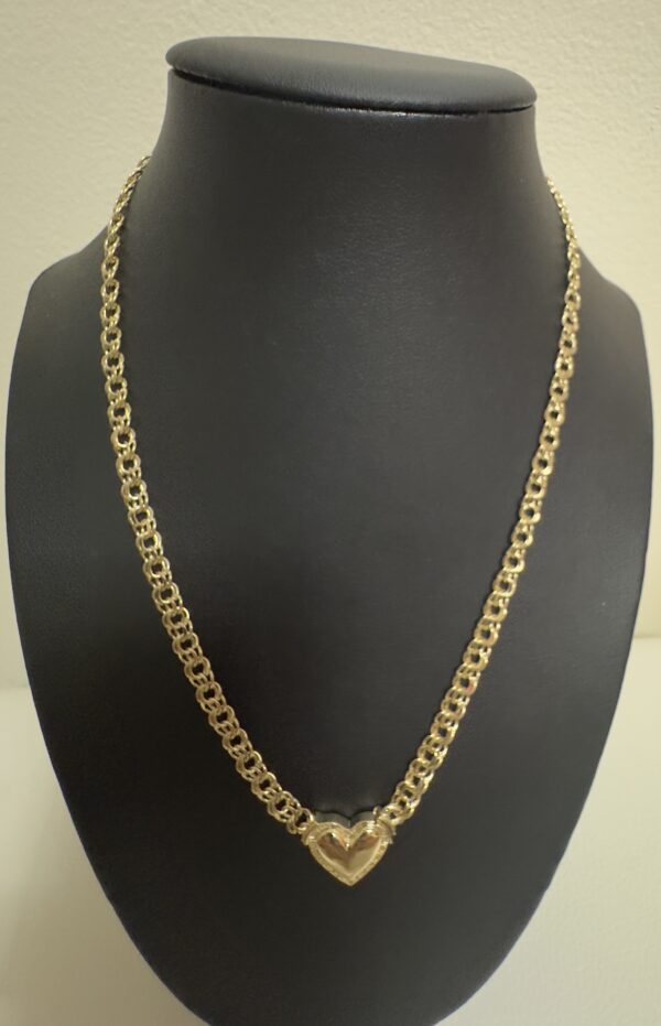 CHAINS HALLOW CHINO HEART 10 k Size 18 Weight 9.17 gr
