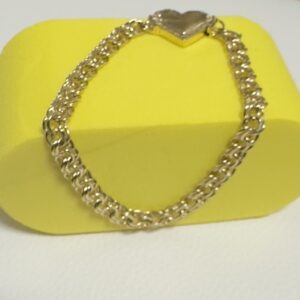Brasalet HALLOW CHINO HEART 10 k Size 7 Weight 5.13 gr