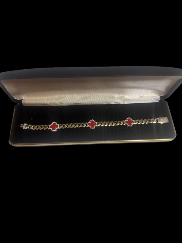 Manilla Monaco-Vancleef 10 k Zirconia Size 7.5 in Weight 10.09 gr - Image 2