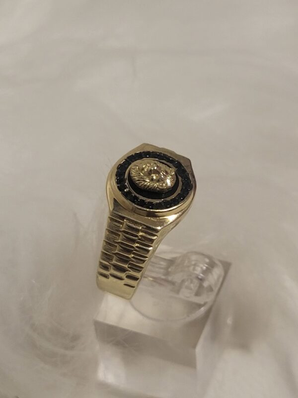 RINGS Sello Leon 10 k Zirconia Size 10 Weight 8.54 gr - Image 2