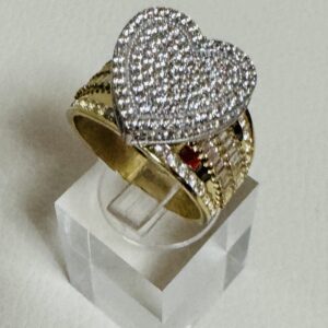 RINGS Corazon Z 10 k Zirconia Size 8.5 Weight 5.72gr