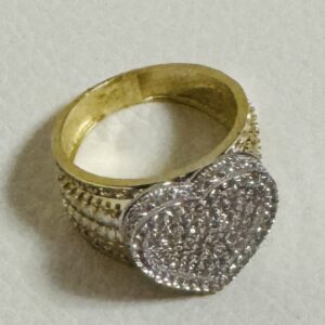 RINGS Corazon Z 10 k Zirconia Size 8 Weight 6.24 gr