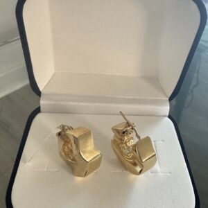 EARRINGS FANCY HOOPS 10 k Weight 8 gr